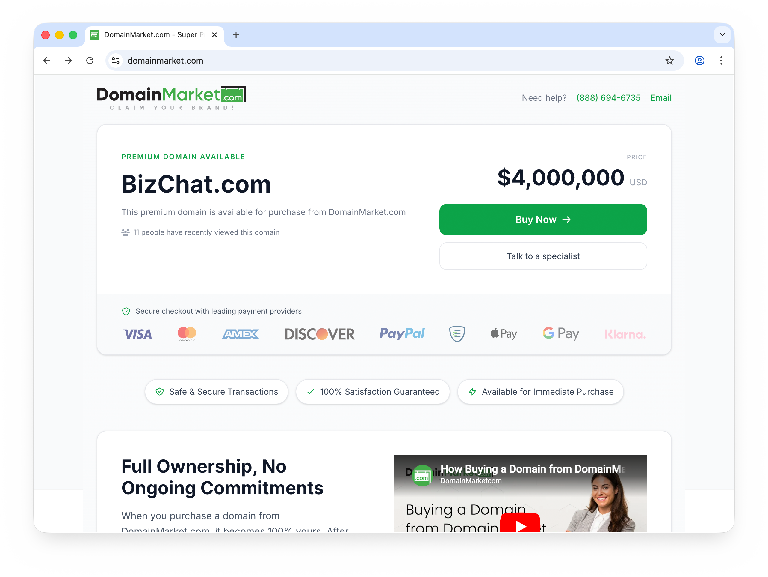 DomainMarket — case study